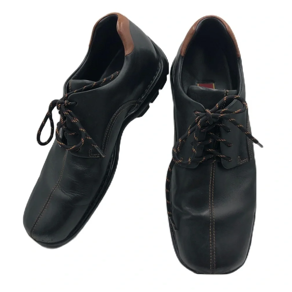 Cole Haan Men's Black Square Toe Lace Up Business Casual Comfort Size 9.5M